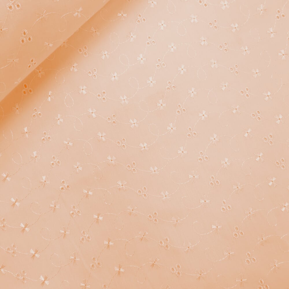 Peach Pink Broderie Footie